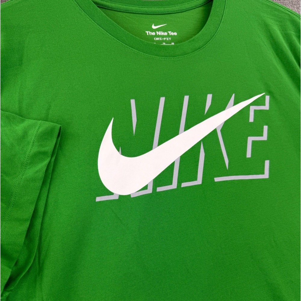 Nike Dri-FIT Mens Graphic big logo T-Shirt Green XL IX6234-374